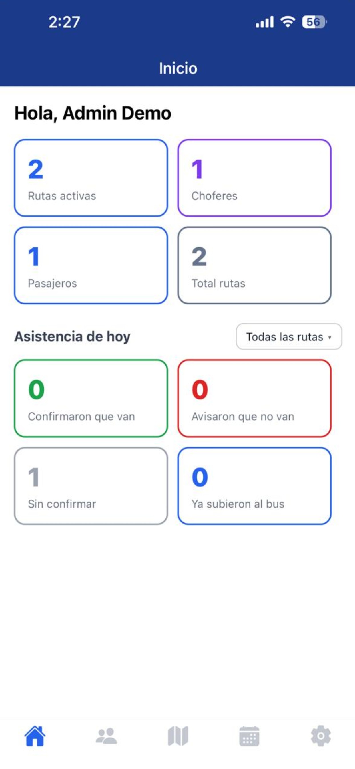 Captura de pantalla de la app Traslado 4